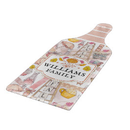 Tabla De Cortar Elementos pintados de la mano de la acuarela de ot