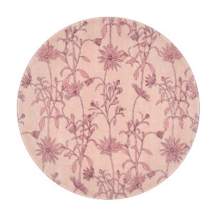 Tabla De Cortar Elementos vintage florales, fondo sin fisuras.