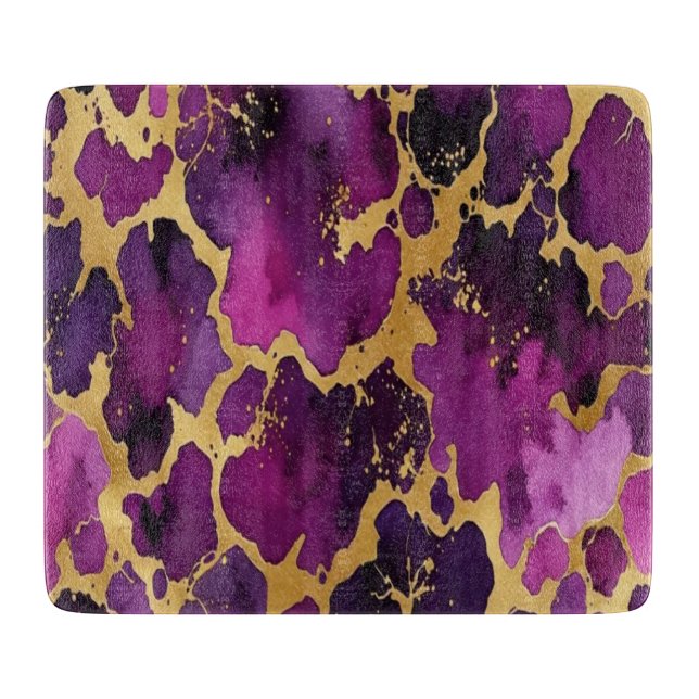 Tabla De Cortar Elengant modern  purple marble  (Anverso)