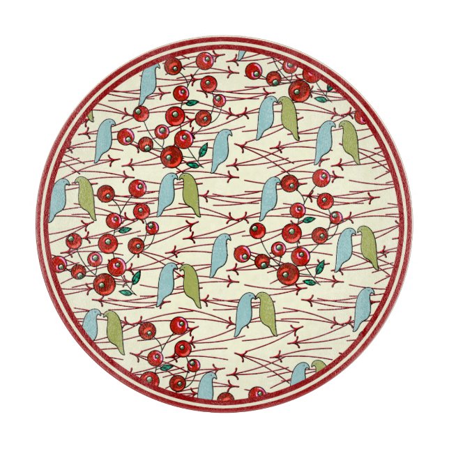 Tabla De Cortar Embarcación de aves y bayas (Anverso)