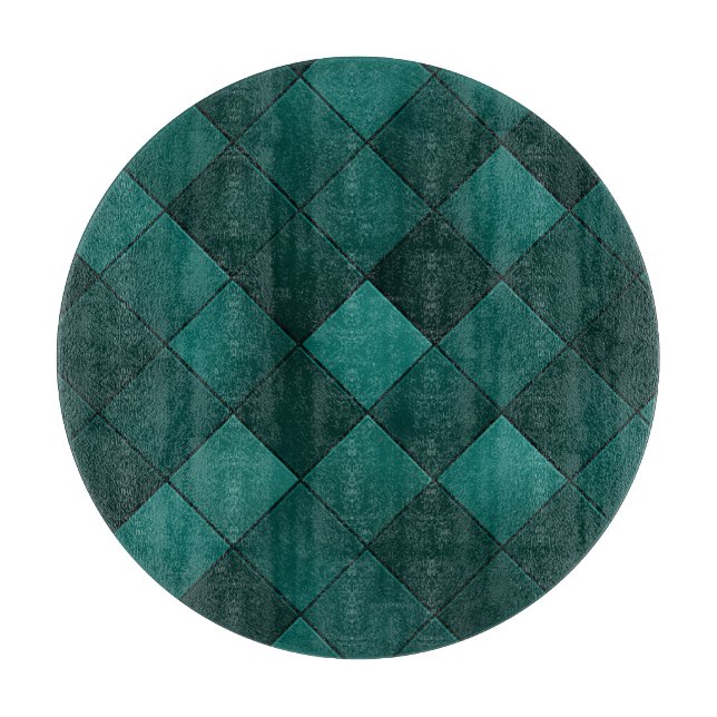 Tabla De Cortar Emerald Tile Pattern – Modern Luxury (Anverso)