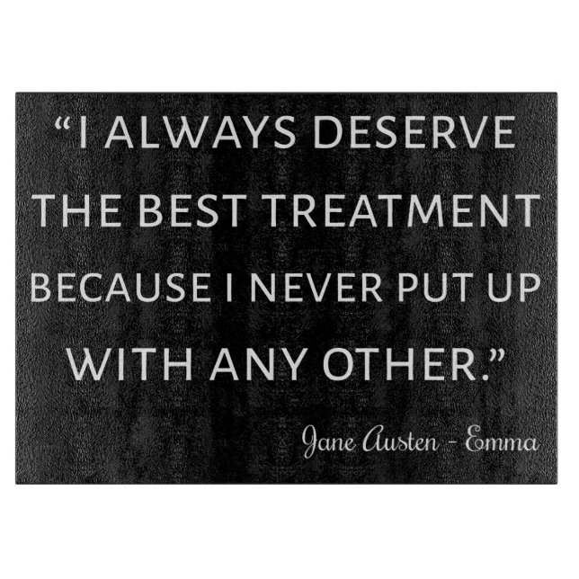 Tabla De Cortar Emma De Jane Austen Cita II (Anverso)