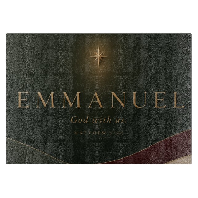 Tabla De Cortar EMMANUEL | Mateo 1:23 Cristiano  (Anverso)