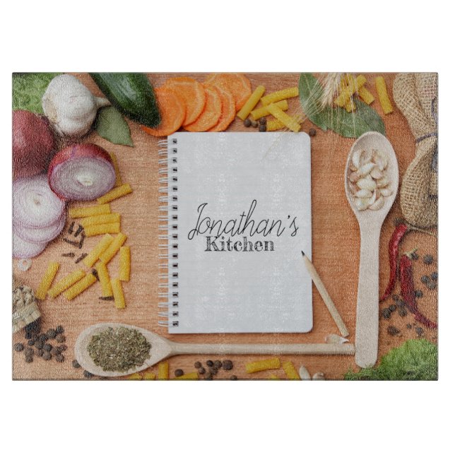 Tabla De Cortar En el tablero de cocina (Anverso)