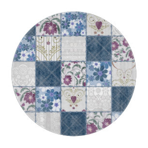 Tabla De Cortar Encaje Floral: fondo transparente en mosaico.