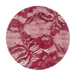 Tabla De Cortar Encaje rojo: tela de jacquard elástica.