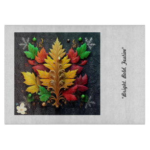 Tabla De Cortar "Encanto de los Navidades de oro"