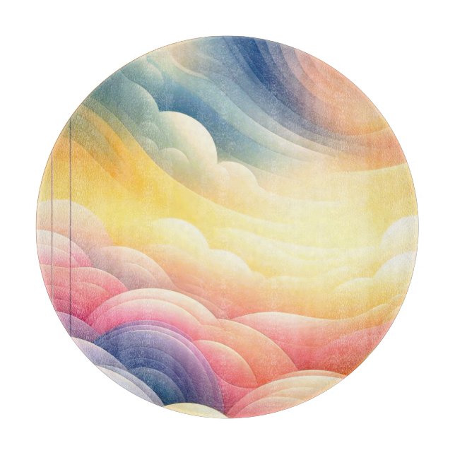 Tabla De Cortar Encontrar la paz en las oníricas nubes (Anverso)