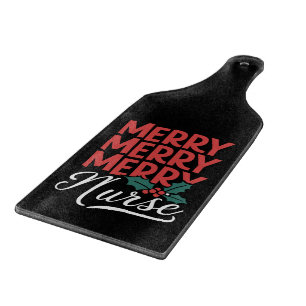 Tabla De Cortar Enfermera Navidad Alegre Regalos de Enfermería Fie