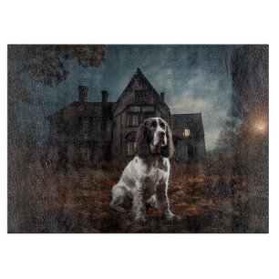 Tabla De Cortar English Springer Spaniel Halloween Espeluznante