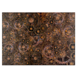 Tabla De Cortar Engranajes de cobre Steampunk vintage