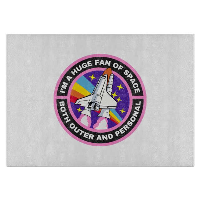 Tabla De Cortar enorme fanático del espacio (Anverso)