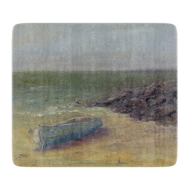 Tabla De Cortar Entrada de marea - Barco en la orilla (Anverso)