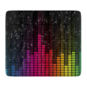 Tabla De Cortar Equalizer Disco Music Cutting Board