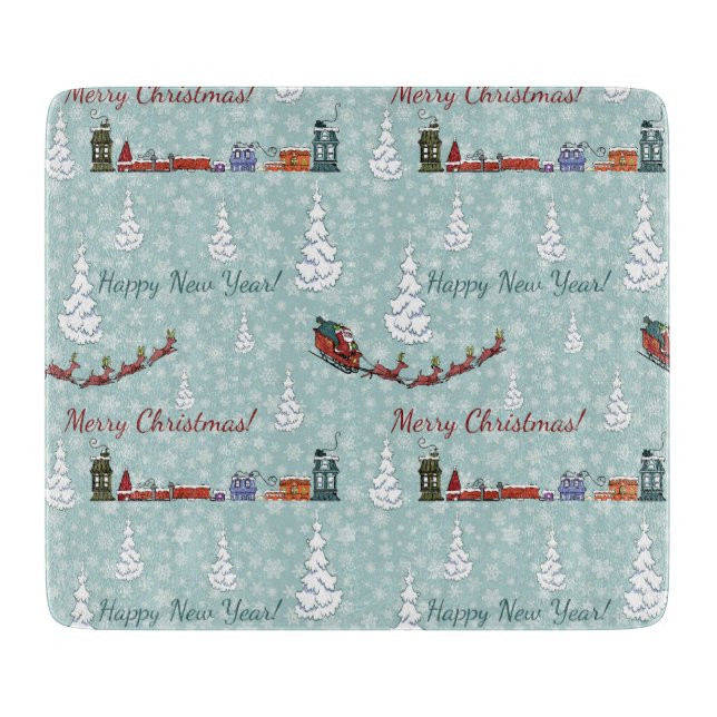 Tabla De Cortar equipo de renos de santa (Anverso)