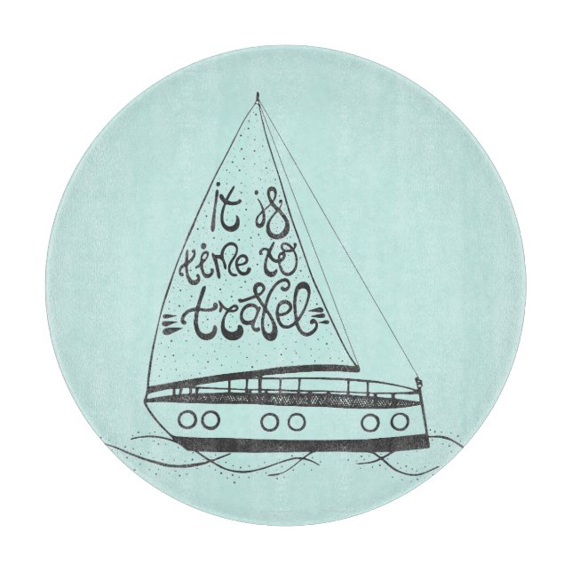 Tabla De Cortar Es hora de viajar (Anverso)