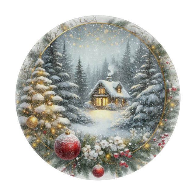 Tabla De Cortar Es un navidad blanco (Anverso)