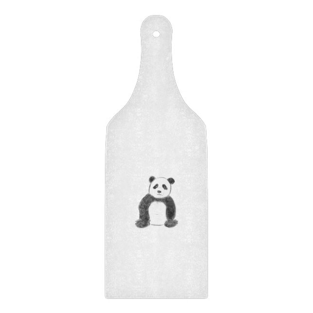 Tabla De Cortar Esbozo de panda blanco y negro (Anverso)