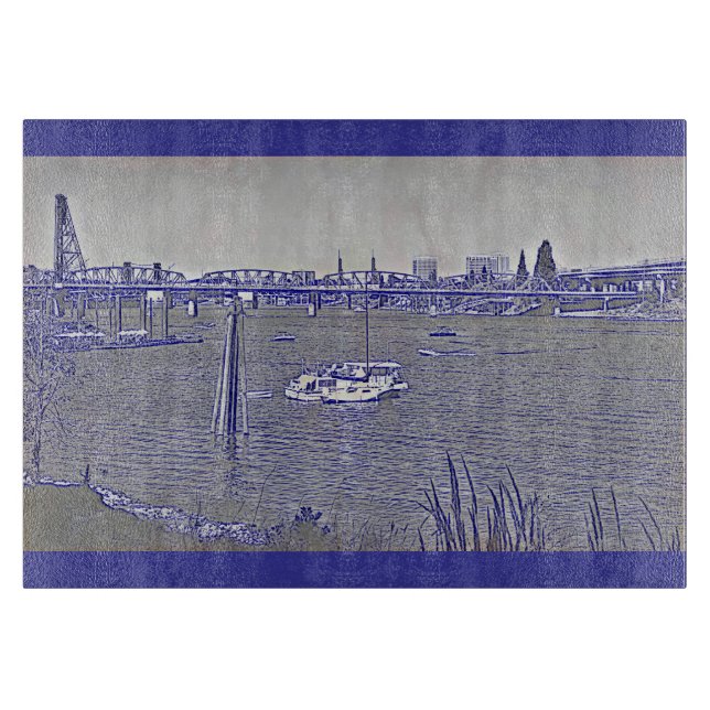Tabla De Cortar Esbozo de Portland Waterfront (Anverso)