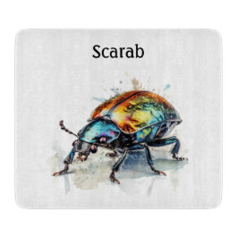 Tabla De Cortar Escarabajo irlandés en acuarela, personalizado