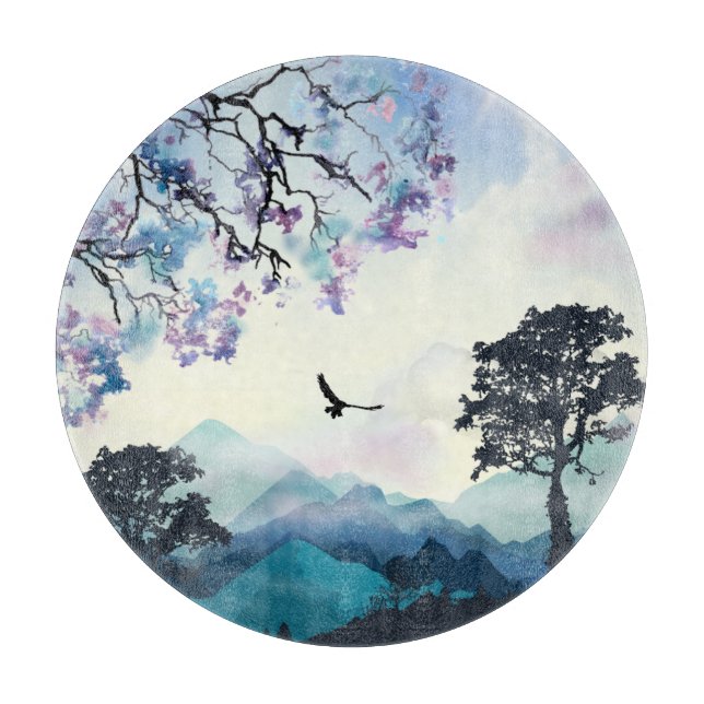 Tabla De Cortar Escena de montaña (Anverso)