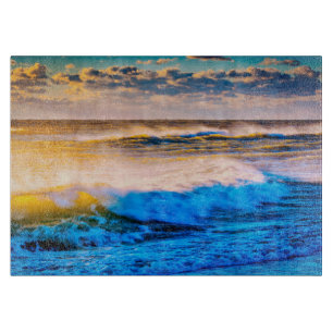 Tabla De Cortar Escenario costero al amanecer