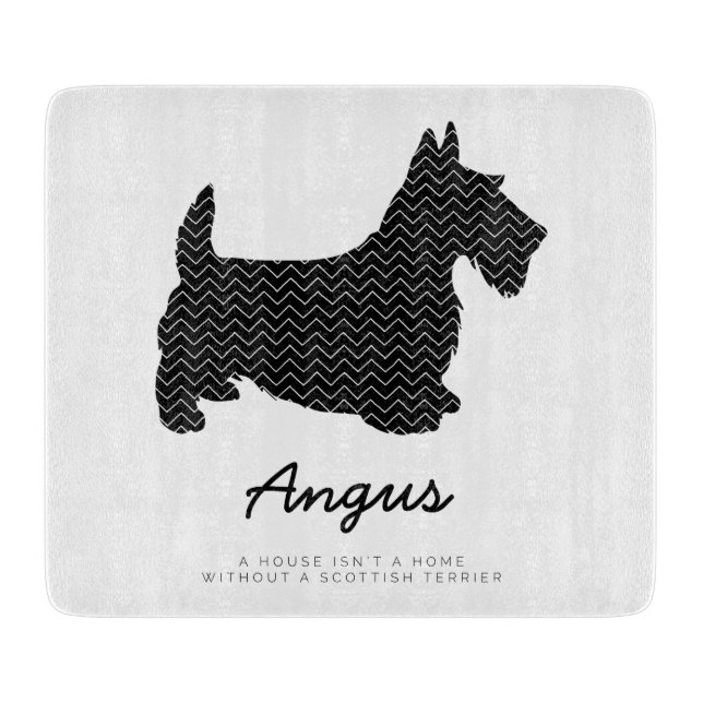 Tabla De Cortar Escocés Terrier personalizado (Anverso)