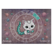 Escorpio Astrológico gato Cute Gato Zodiac Wheel P