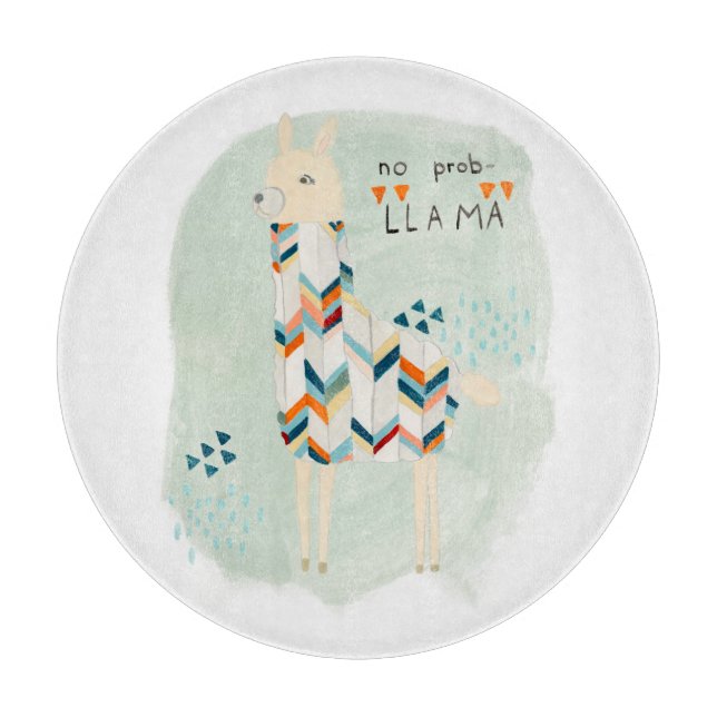 Tabla De Cortar Escuadrón de Llama - Sin Prob-llama (Anverso)