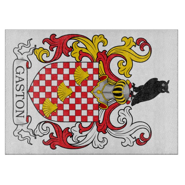 Tabla De Cortar Escudo de la familia de Gastón (Anverso)