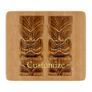 Tabla De Cortar Escultura de Tiki de oro Thunder_Cove