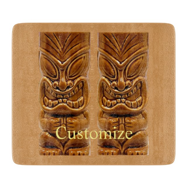 Tabla De Cortar Escultura de Tiki de oro Thunder_Cove  (Anverso)