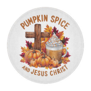 Tabla De Cortar Especia de calabaza y Jesucristo