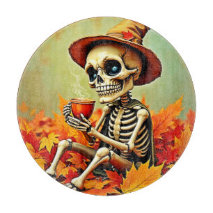 Tabla De Cortar Espectacular diseño del esqueleto de otoño