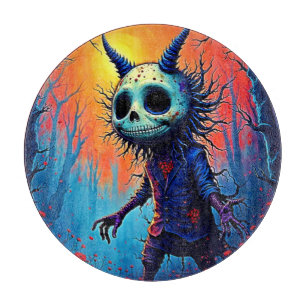 Tabla De Cortar Espeluznante demonio en el diseño de Spooky Woods