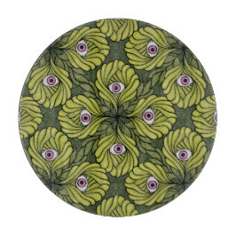 Tabla De Cortar Espinoso patrón de arte de fantasía verde de la pr