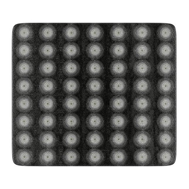 Tabla De Cortar Espiral negra y blanca (Anverso)