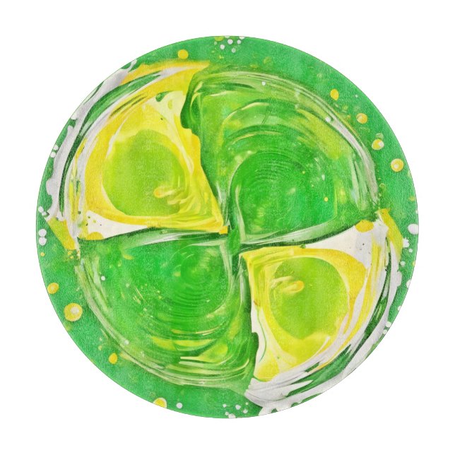 Tabla De Cortar Espiral Verde Lima (Anverso)