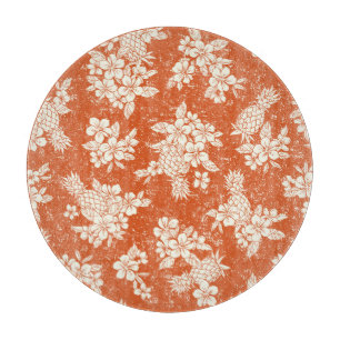 Tabla De Cortar Espíritu Aloha: Armonía Hibiscus-Pineapple.