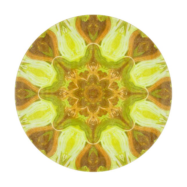 Tabla De Cortar Espíritu de patrón abstracto de follaje solar (Anverso)