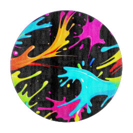 Tabla De Cortar Esplash de color: arte abstracto