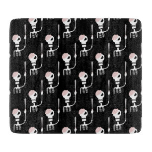 Tabla De Cortar Esqueleto de Halloween con espada