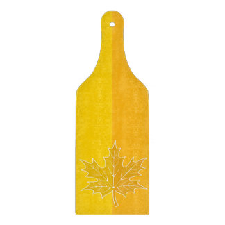 Tabla De Cortar Esquema de hoja de arce sobre oro