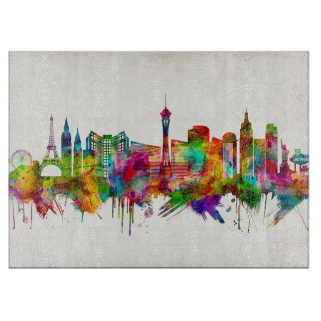 Tabla De Cortar Esquina de Las Vegas Nevada (Anverso)