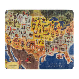 Tabla De Cortar Estados Unidos trazan - las vacaciones y juego