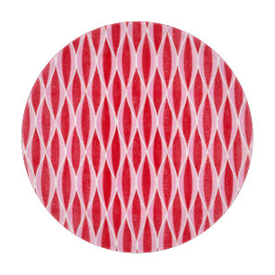 Tabla De Cortar Estampa de cinta de mediados de siglo, rojo coral 