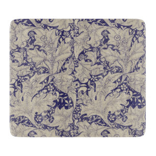 Tabla De Cortar Estampado de Alhelí de William Morris Azul Antiguo