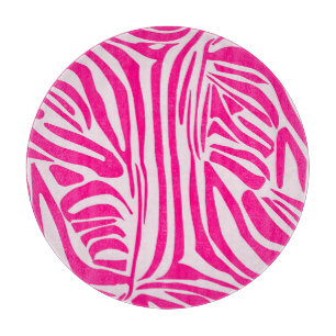 Tabla De Cortar Estampado de cebra rosa