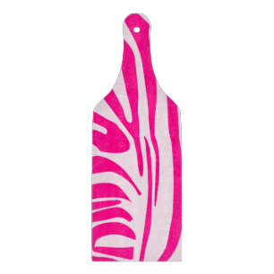 Tabla De Cortar Estampado de cebra rosa