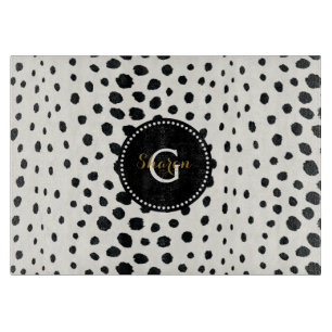 Tabla De Cortar Estampado de estampado de cebra en blanco y negro 